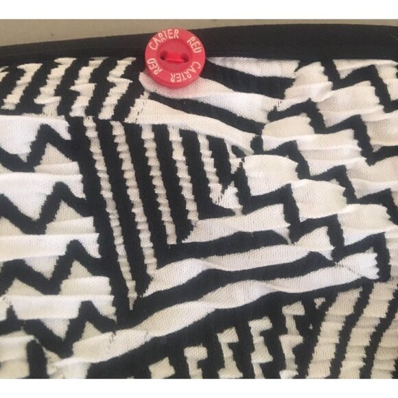 Red Carter String Bikini Bottom Black White Geometric Print Size M NWT - Picture 7 of 9